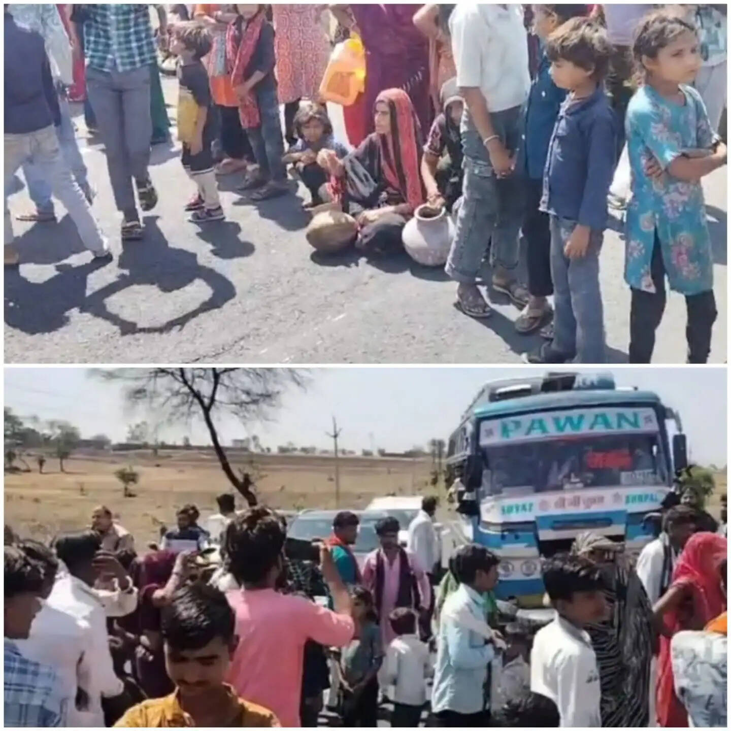 राजगढ़ः पानी के लिए हाईवे पर उतरे ग्रामीण, महिलाओं ने खाली मटके रखकर किया चक्काजाम
