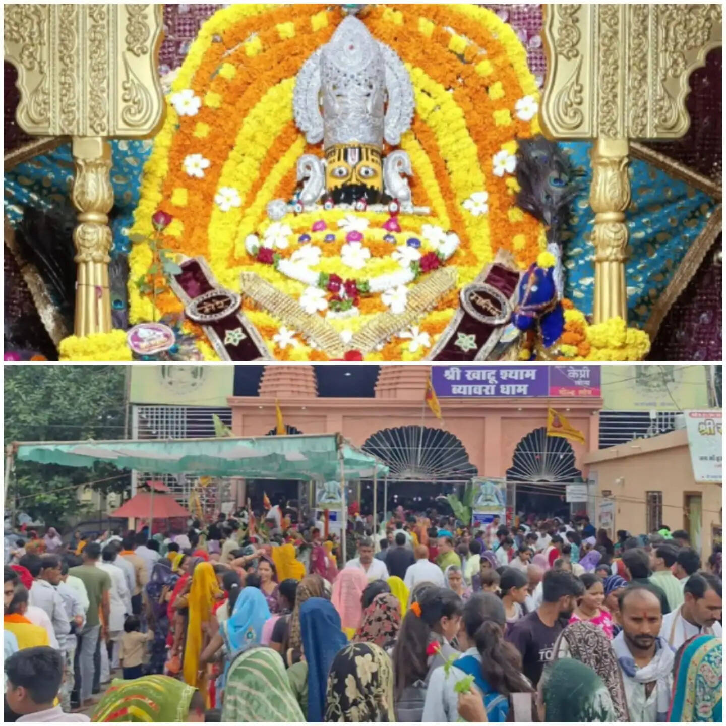 राजगढ़ः डोल ग्यारस पर खाटू श्याम मंदिर में उमड़ा आस्था का सैलाब, जयकारों से गूंजा मंदिर परिसर