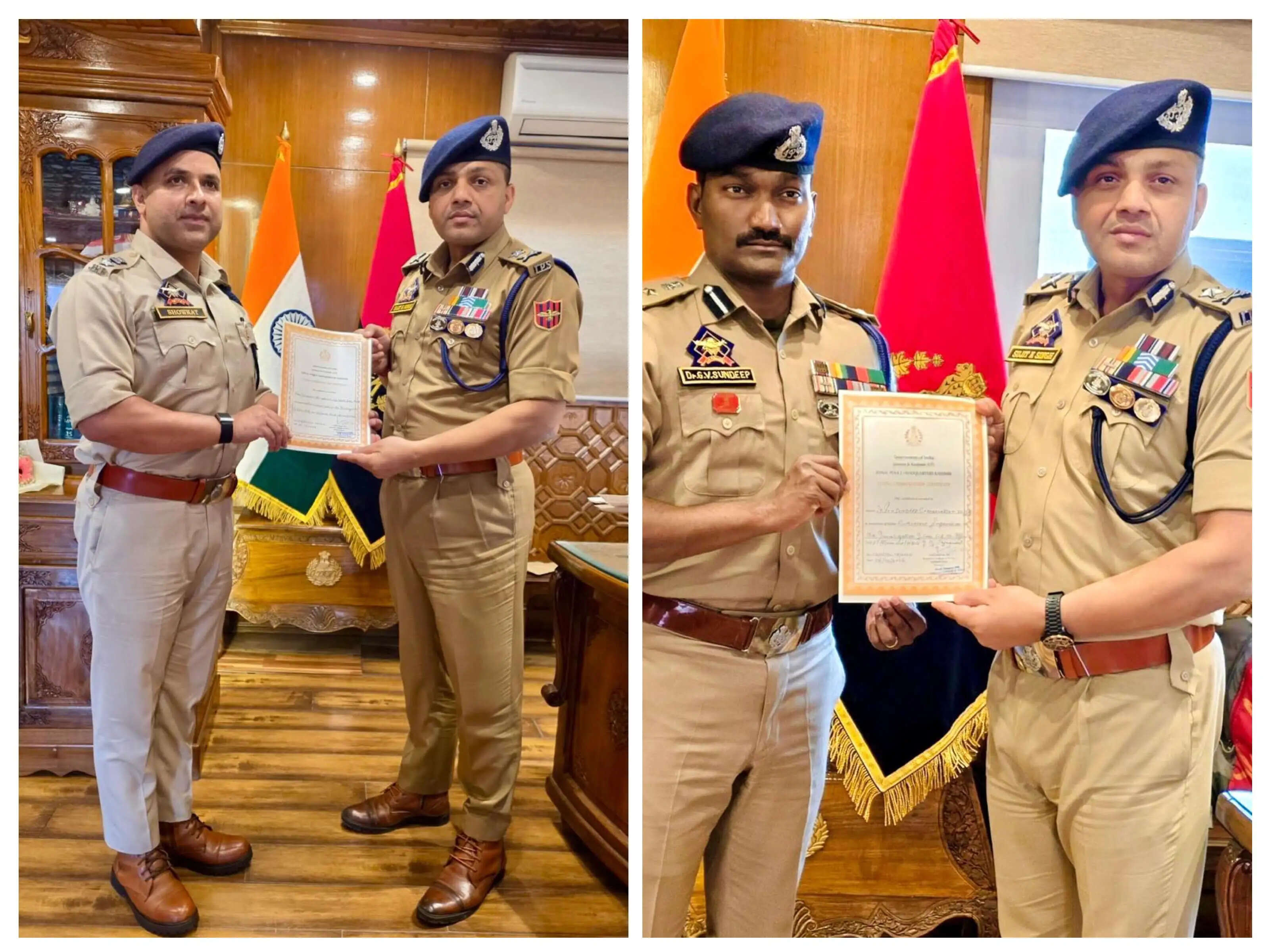 अंतरराज्यीय ड्रग नेटवर्क का भंडाफोड़ करने वाली श्रीनगर पुलिस टीम सम्मानित