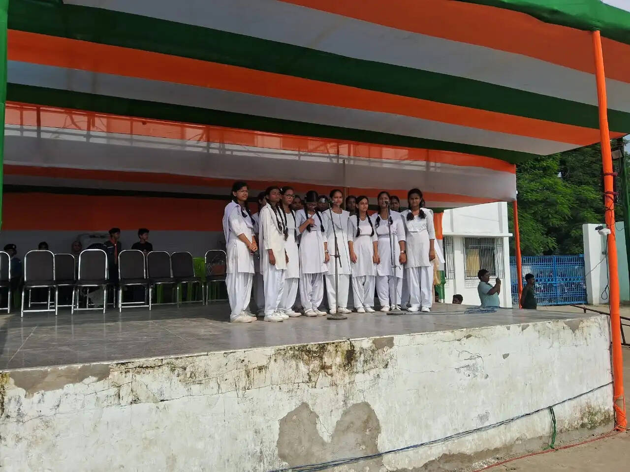 सारण के राजेंद्र स्टेडियम में स्वतंत्रता दिवस समारोह की फुल ड्रेस रिहर्सल संपन्न