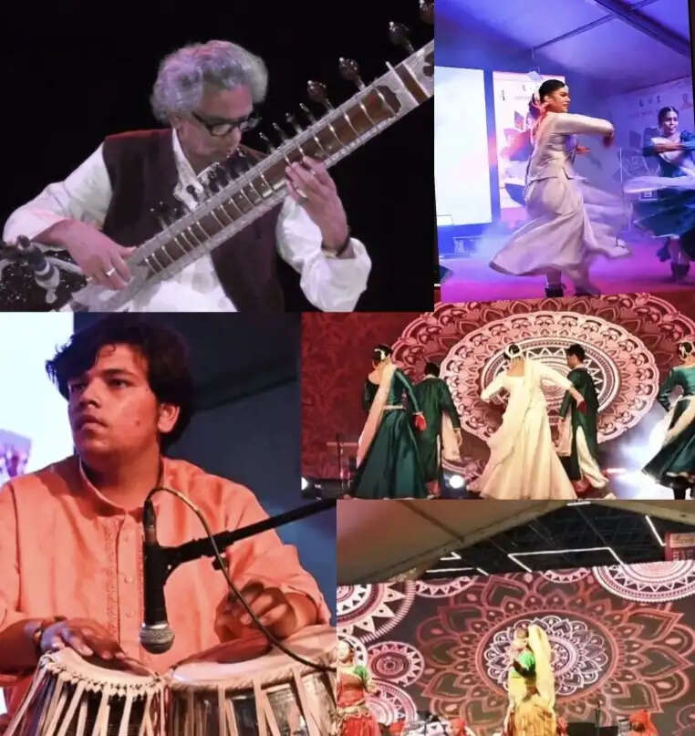 यूपीआईटीएस में पद्मश्री पं. शिवनाथ मिश्र की सितार प्रस्तुति, कथक, सुगम संगीत और थारू नृत्य ने बांधा समां