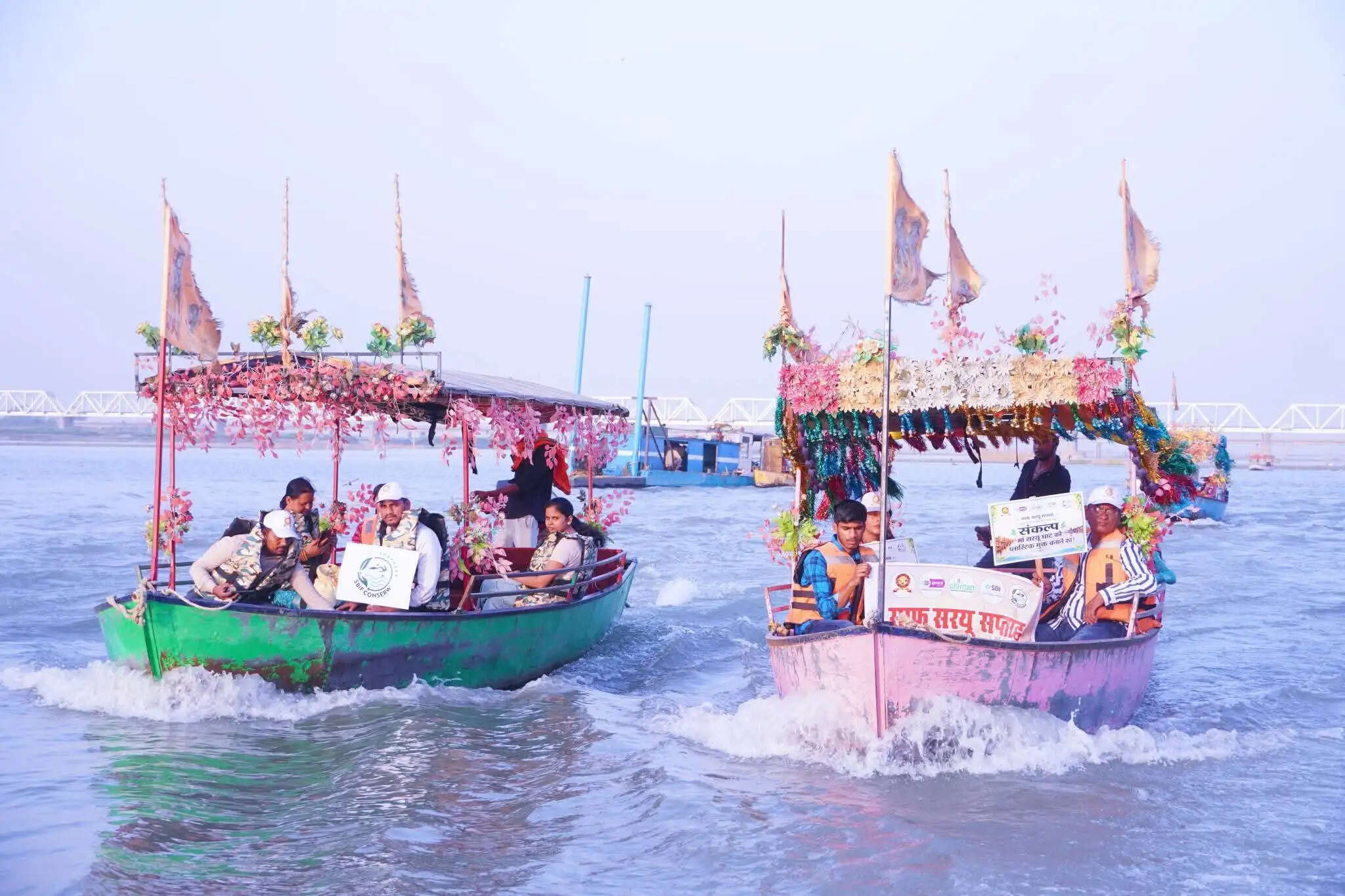 साफ सरयू सप्ताह अभियान के तहत पांचवें दिन भी हुई सफाई