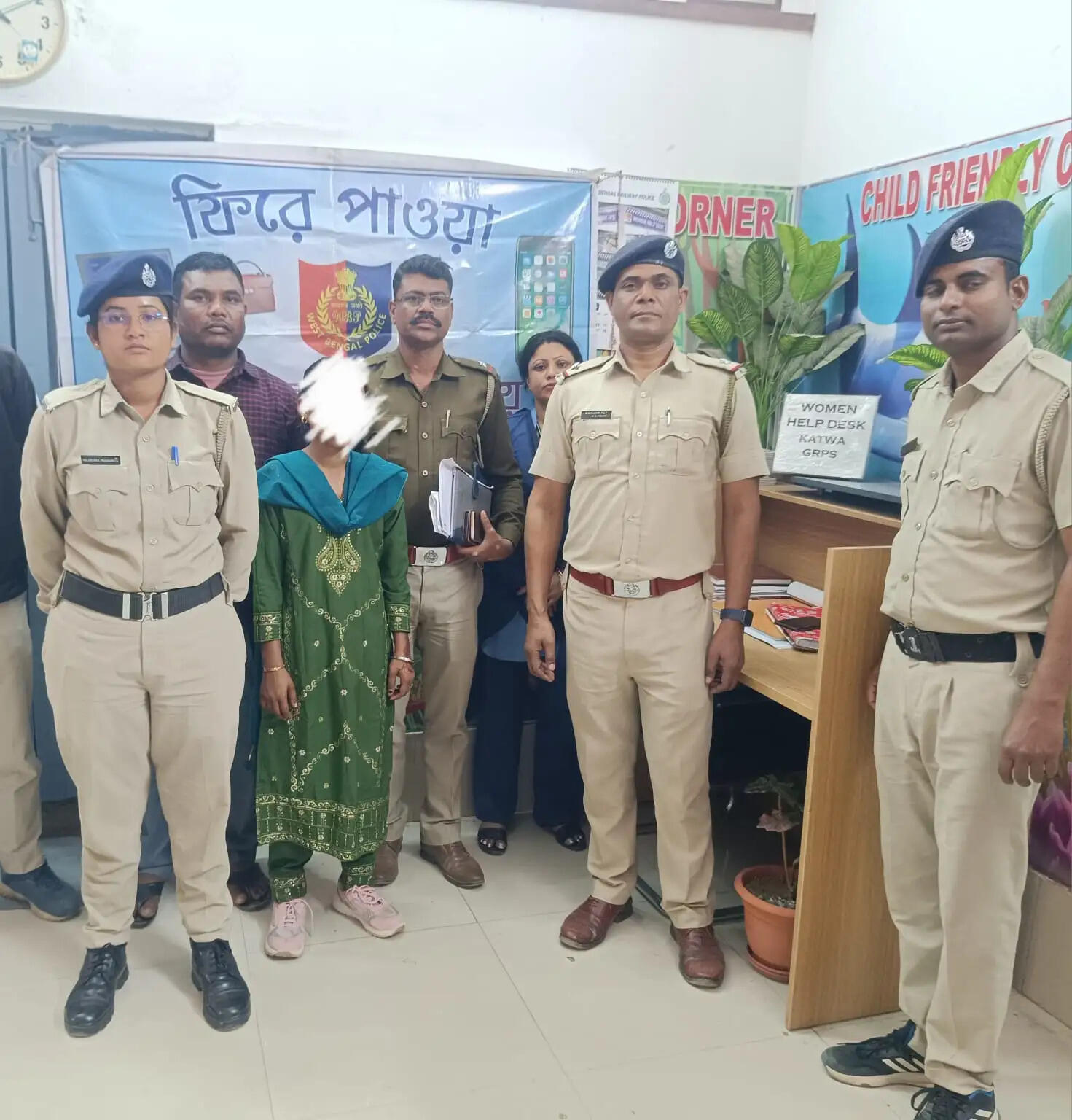 जीआरपी की तत्परता से मुर्शिदाबाद की लापता नाबालिग लड़की सुरक्षित बरामद