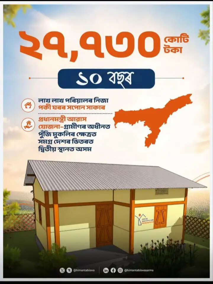 ईंट-सीमेंट नहीं, परिवारों के सपनों का आशियाना है घर: मुख्यमंत्री सरमा