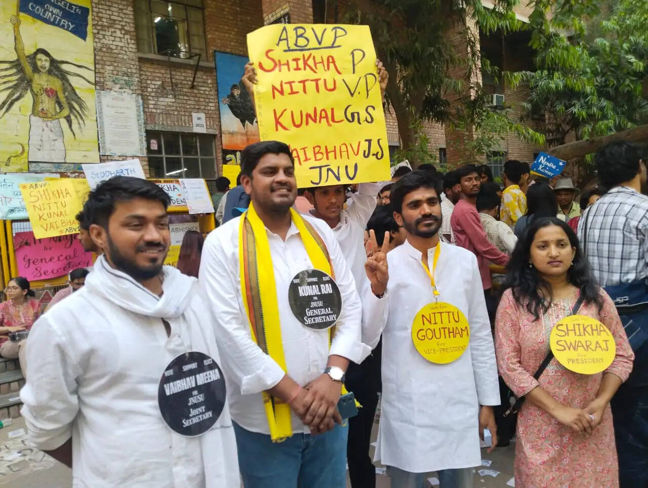 जेएनयू छात्र संघ चुनाव में अभाविप ने लहराया परचम