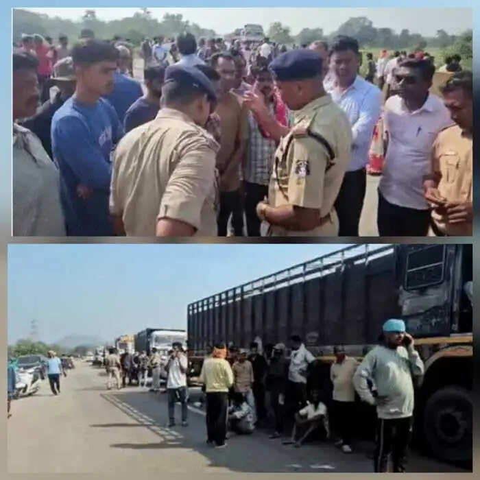 दुर्घटनाओं से नाराज ग्रामीणों ने बाईपास मार्ग एनएच 30 पर किया चक्काजाम