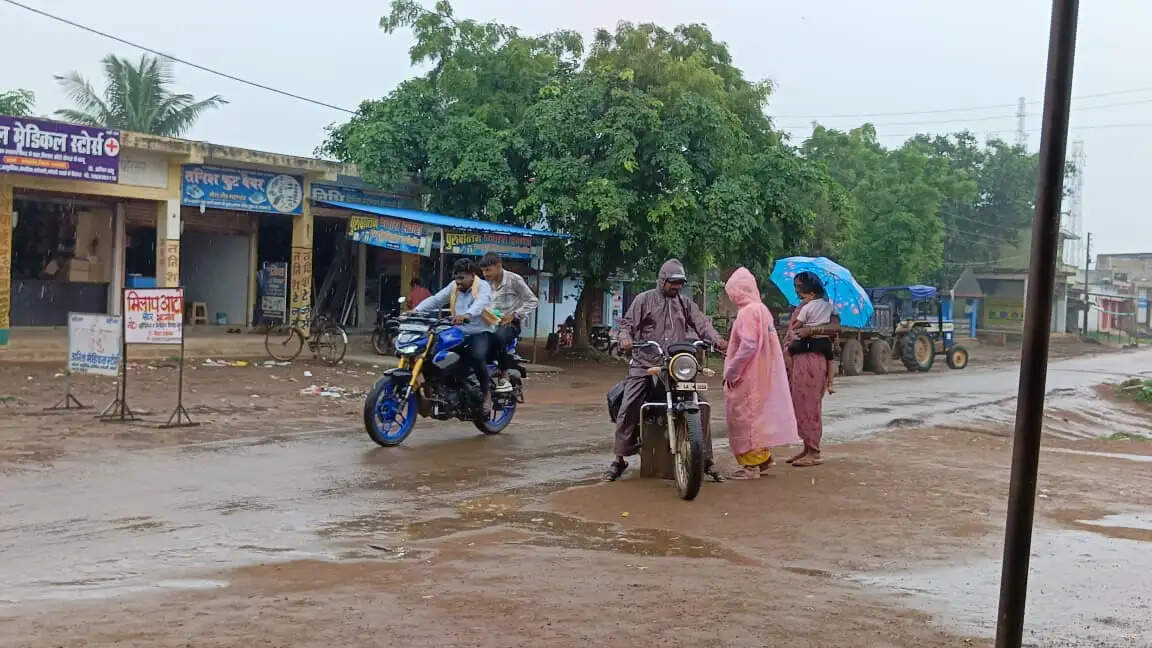 रिमझिम बारिश से जनजीवन प्रभावित, धान की फसल को मिली संजीवनी