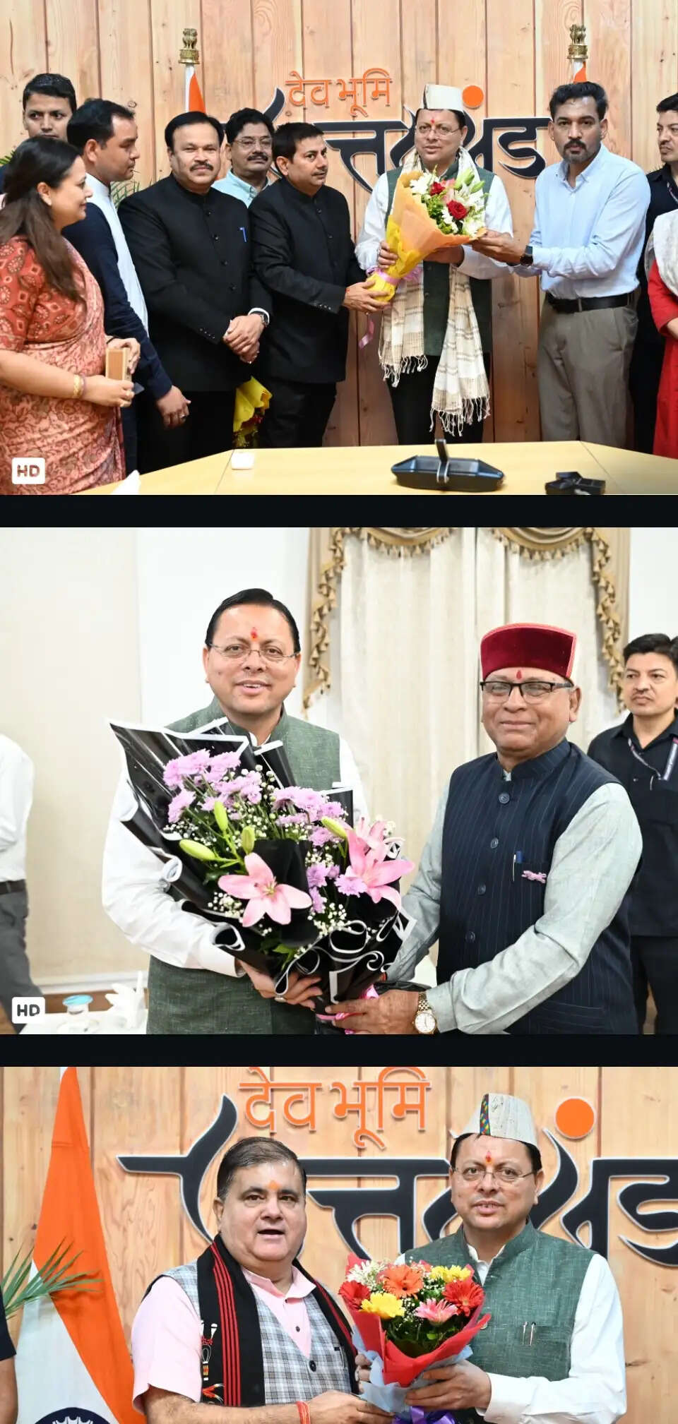 मुख्यमंत्री आवास में दिनभर जारी रहा धामी को जन्मदिन की शुभकामनाओं का सिलसिला