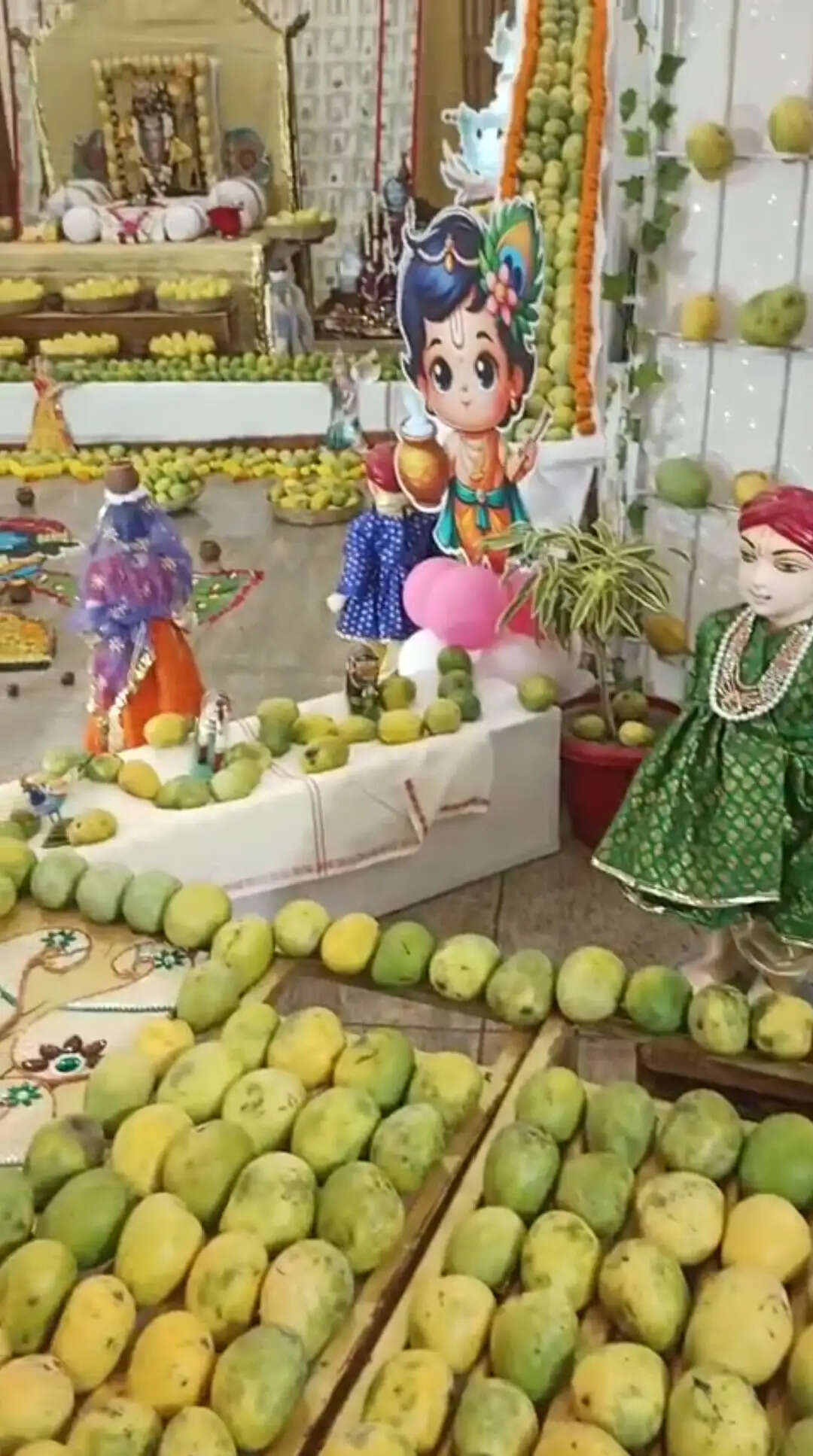 551 किलो आमों से सजा गोवर्धन नाथ हवेली मंदिर, पुरुषोत्तम मास महोत्सव की छटा बिखरी
