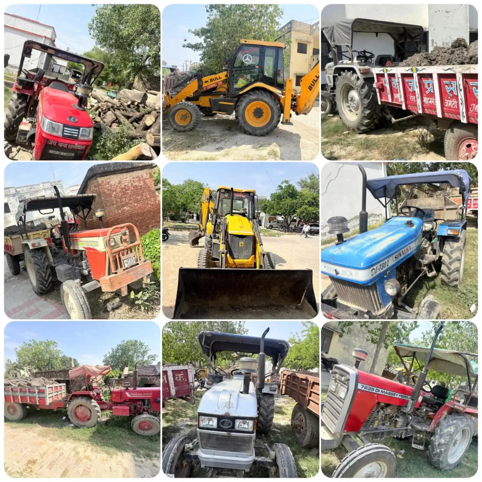 अवैध खनन पर पुलिस की कार्रवाई, आठ ट्रैक्टर-ट्राली और दो जेसीबी सीज