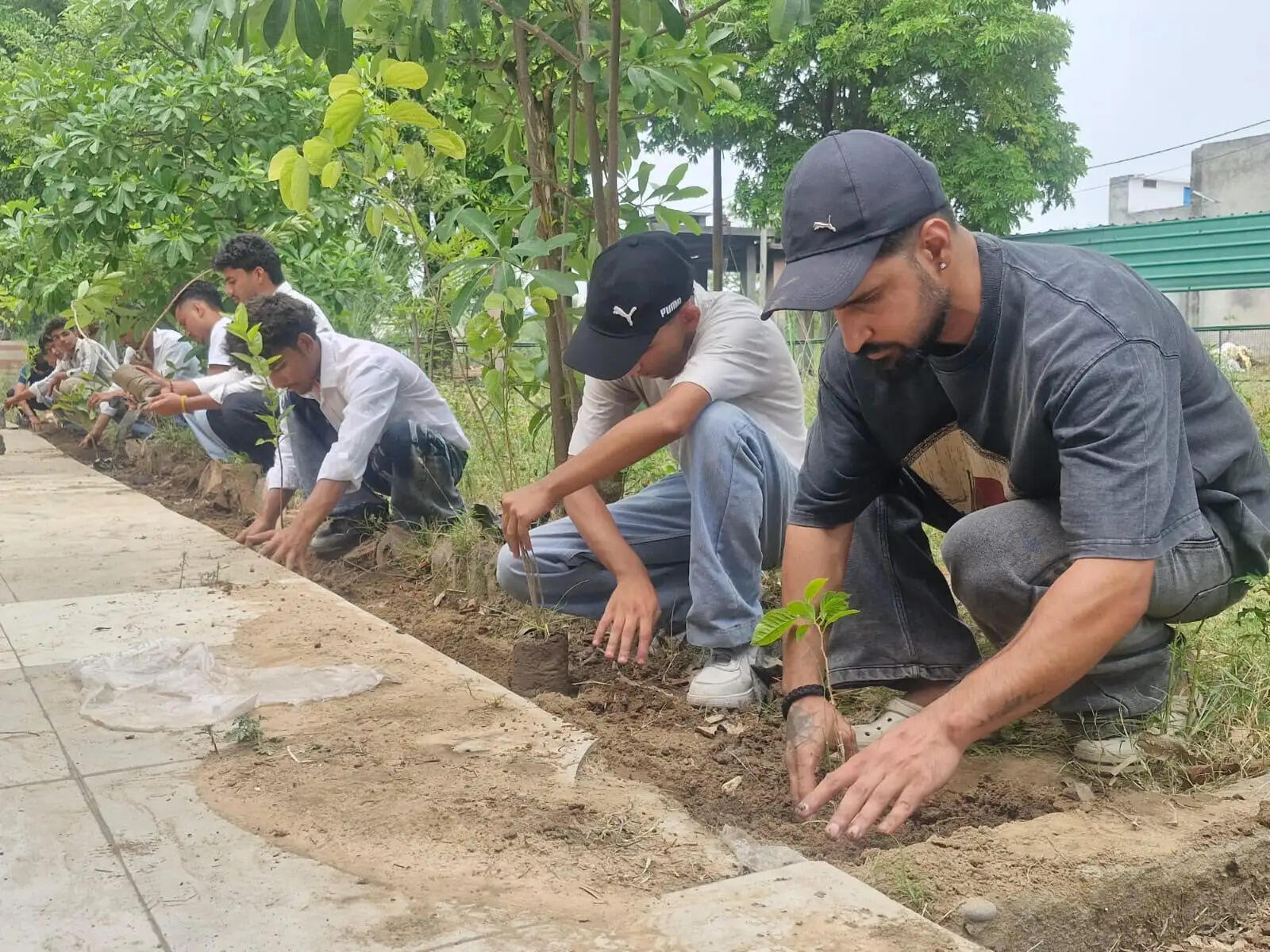 पौधारोपण कर युवा कांग्रेस ने मनाया राहुल गांधी का जन्मदिन