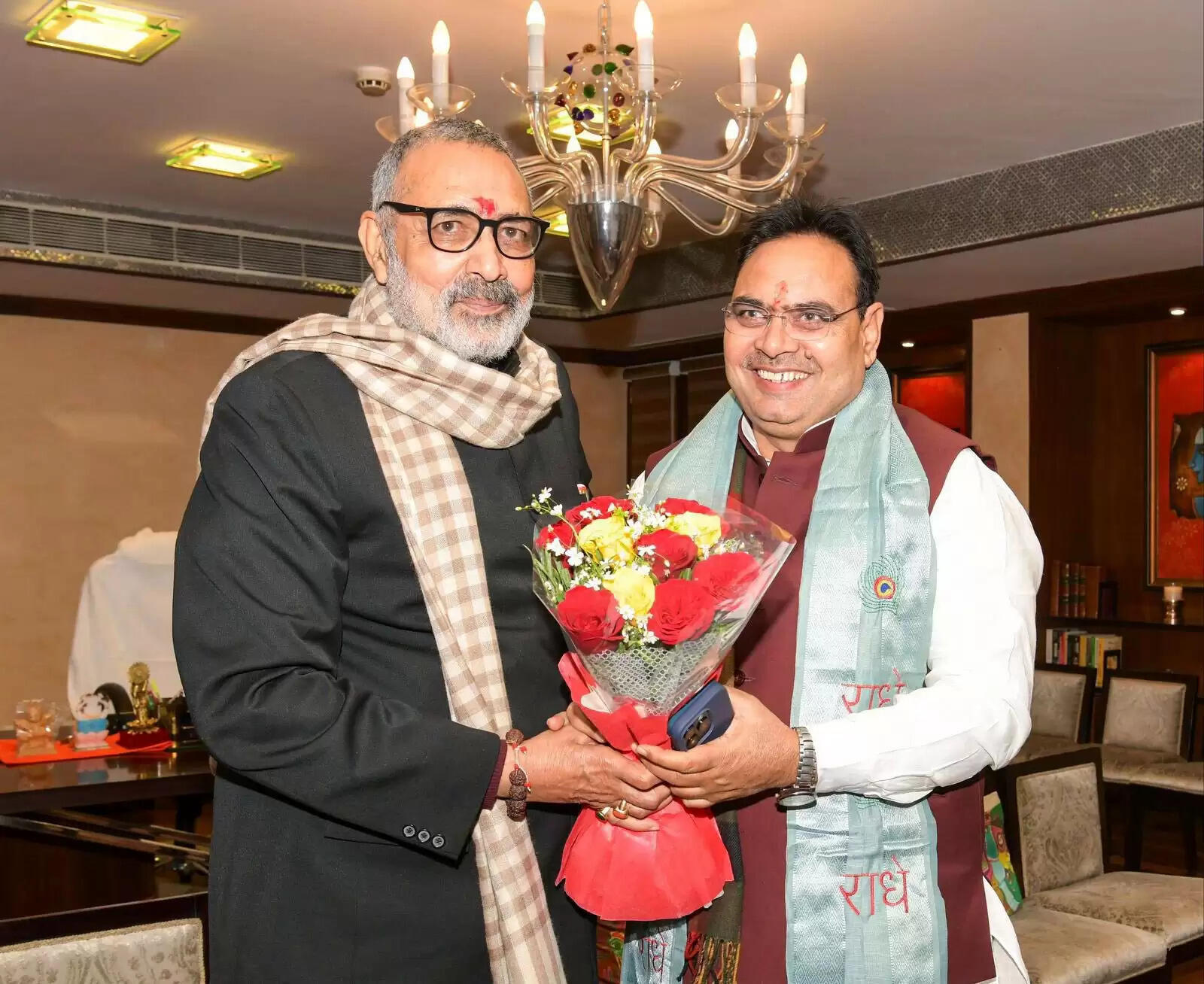 केन्द्रीय संस्कृति मंत्री और कपड़ा मंत्री ने भजन लाल शर्मा को जन्मदिन की दी बधाई