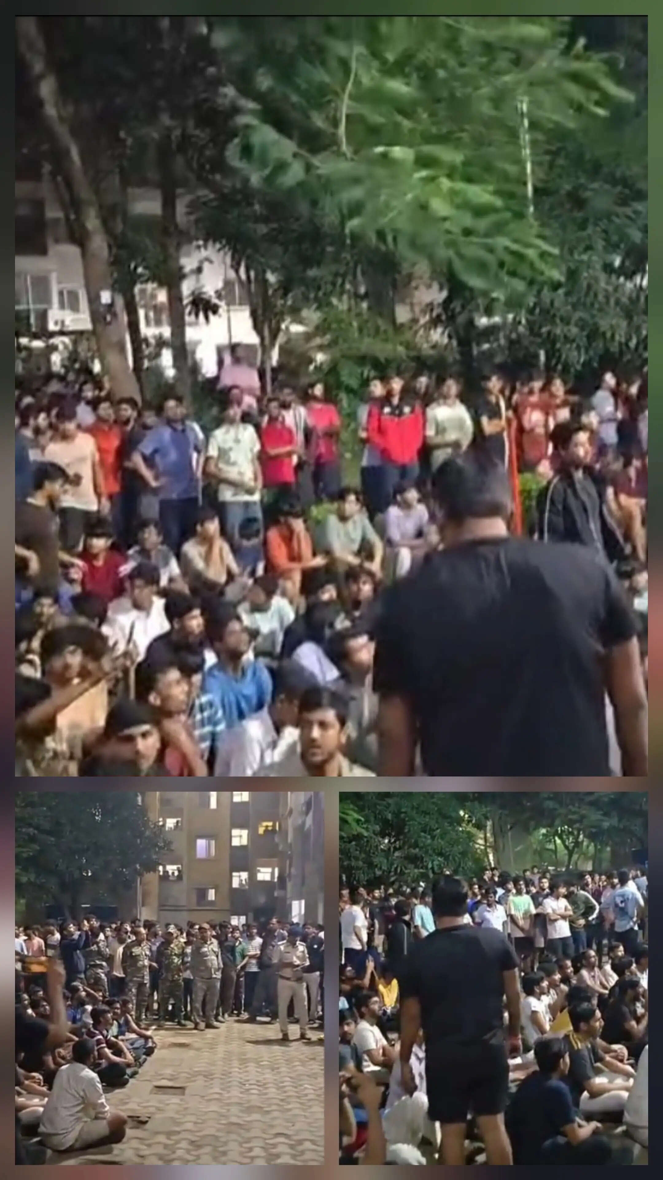 ट्रिपल आईटी के छात्र की मौत, हॉस्टल में हंगामा
