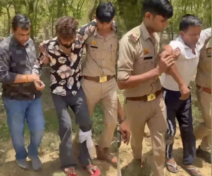दीपक नागर हत्या कांड में वांछित दो बदमाश पुलिस मुठभेड़ में गिरफ्तार, पैर में लगी गोली