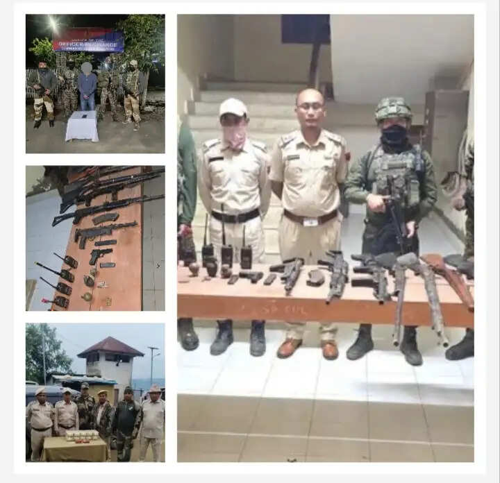 मणिपुर में हथियार, विस्फोटक और नशीले पदार्थ बरामद, तस्कर गिरफ्तार