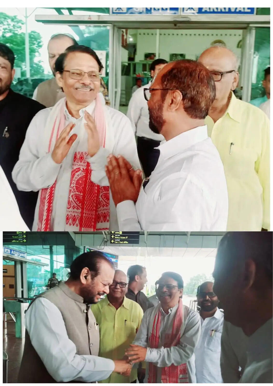 एयरपोर्ट पर के राजू का भव्य स्वागत, मना सुबोध कांत का जन्मदिन