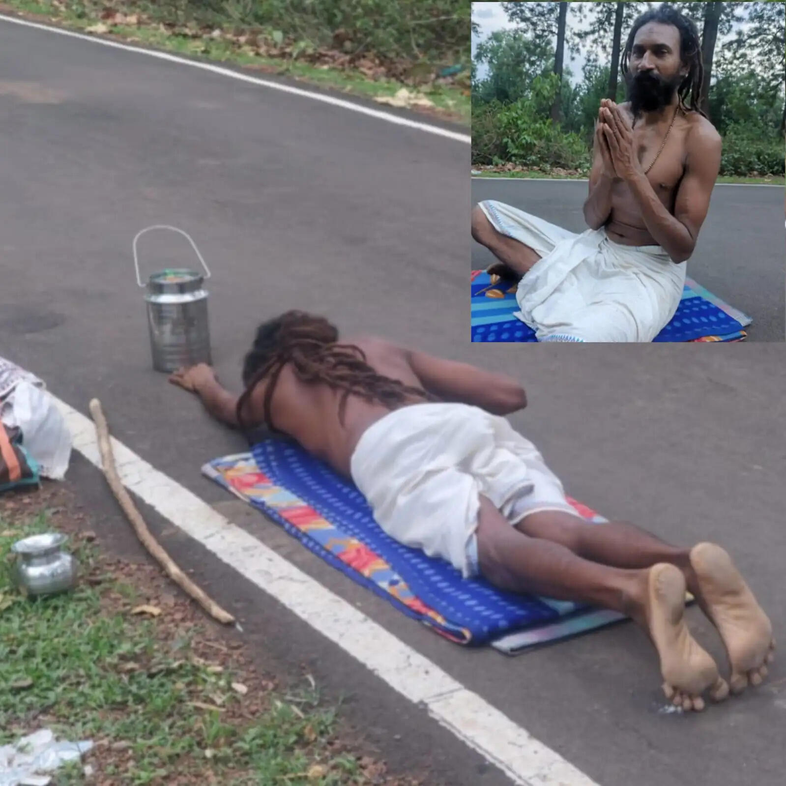 अनूपपुर: 108 दंडवत प्रणाम कर लगा रहे मां नर्मदा परिक्रमा, 85 दिनों में मात्र साढ़े तीन किमी की यात्रा