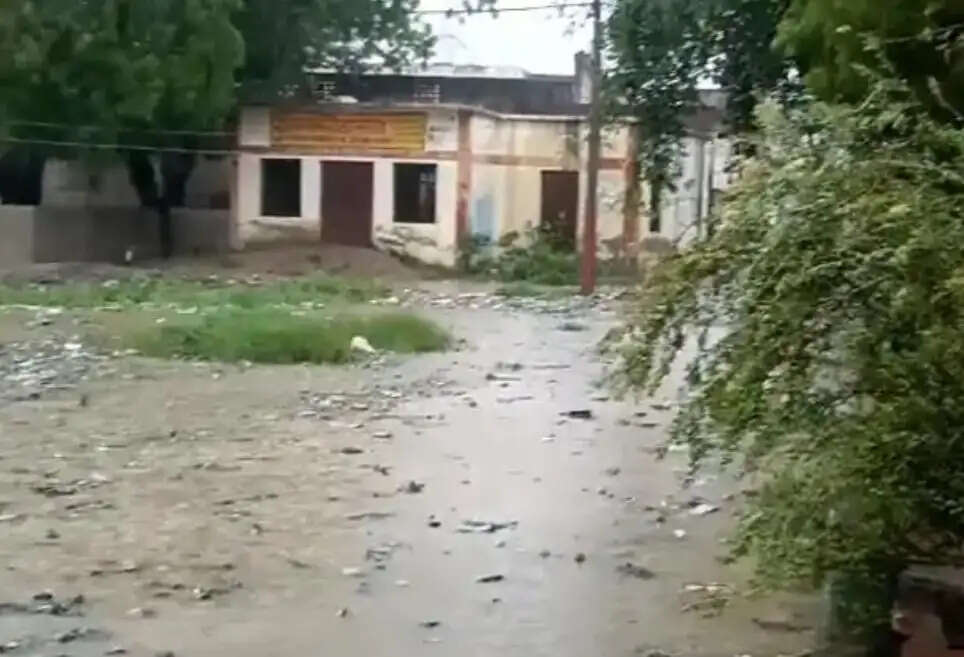 बारिश से हाथरस के बिसावर क्षेत्र में जन जीवन प्रभावित, घरों में घुसा पोखर का पानी