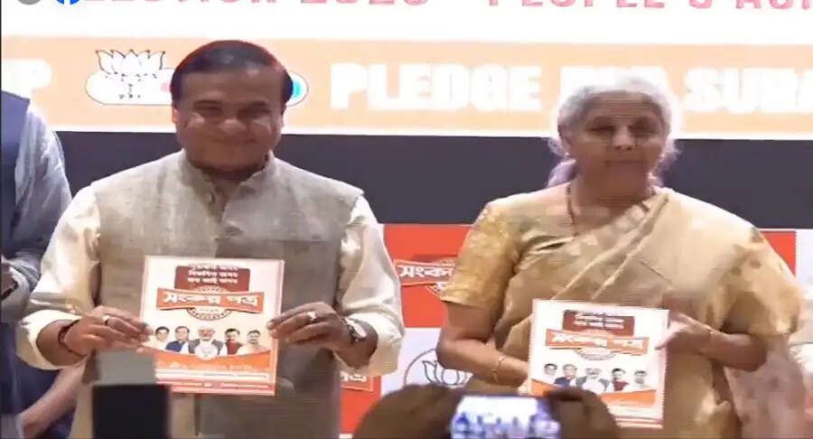 असम विधानसभा चुनाव के लिए सीतारमण ने जारी किया भाजपा का ‘संकल्प पत्र’