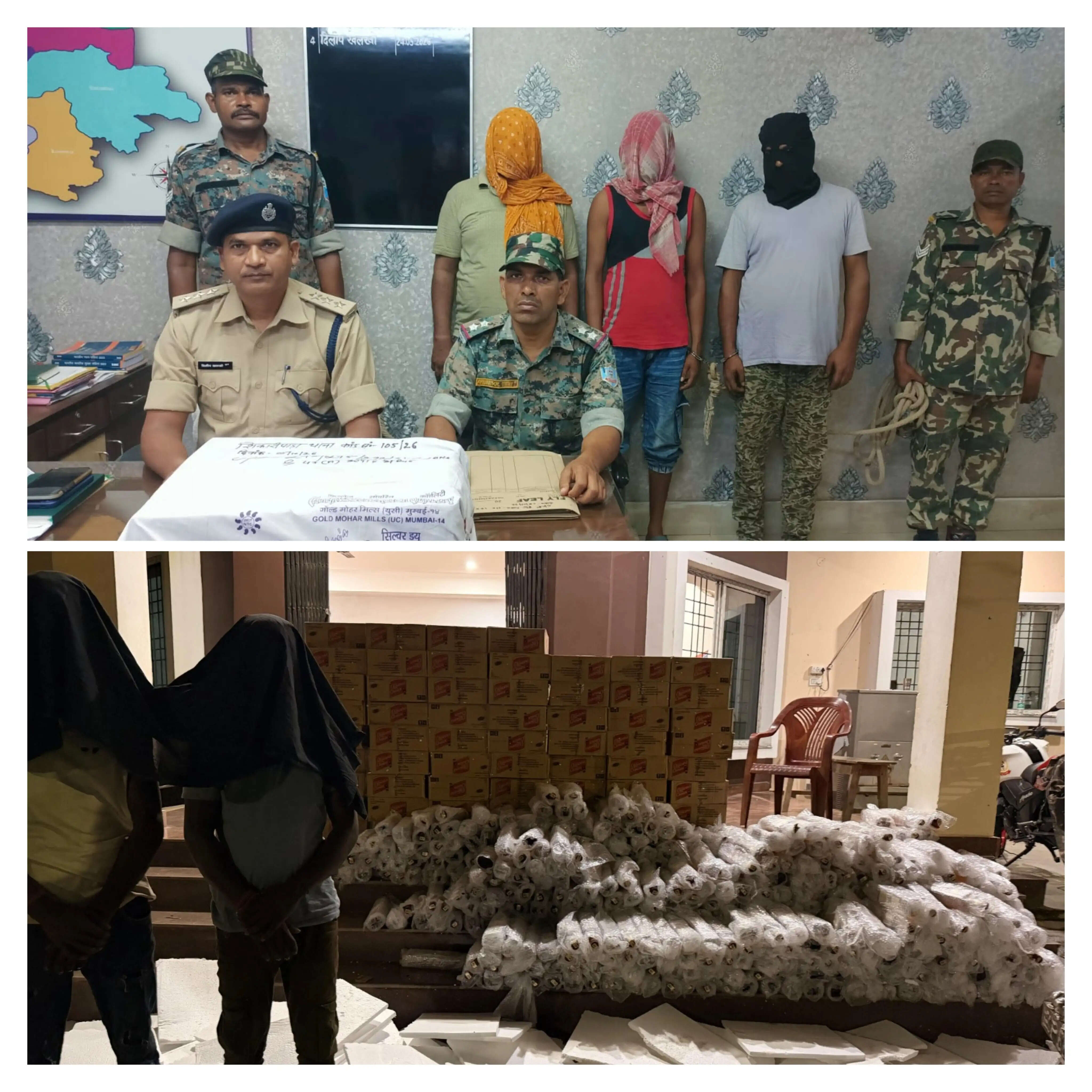 भारी मात्रा में विदेशी शराब जब्त, पांच गिरफ्तार