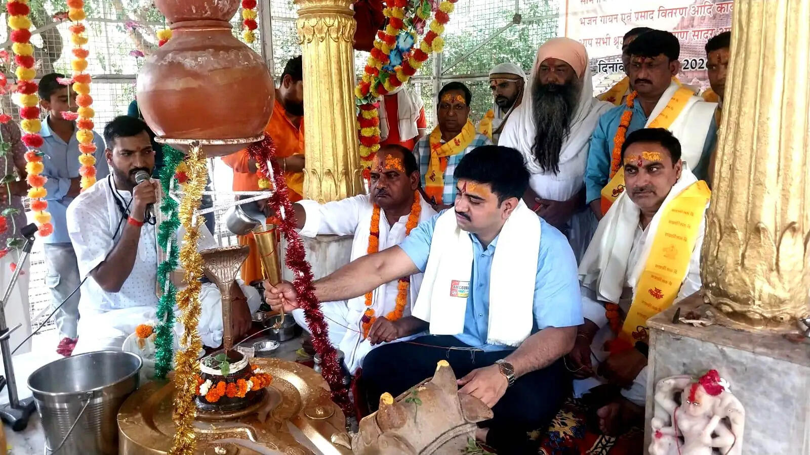 सोमनाथ स्वाभिमान पर्व : धौलपुर में रुद्राभिषेक एवं महाआरती का आयोजन