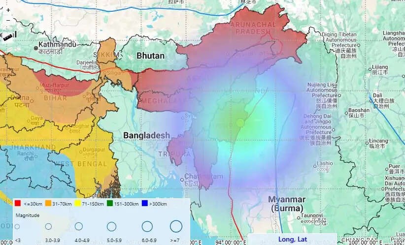 मणिपुर में तीन घंटे में दो बार डोली धरती