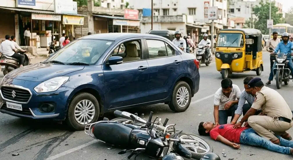 जबलपुर : तेज रफ्तार कार ने बाइक सवार तीन युवकों को रौंदा, दो की हालत गंभीर