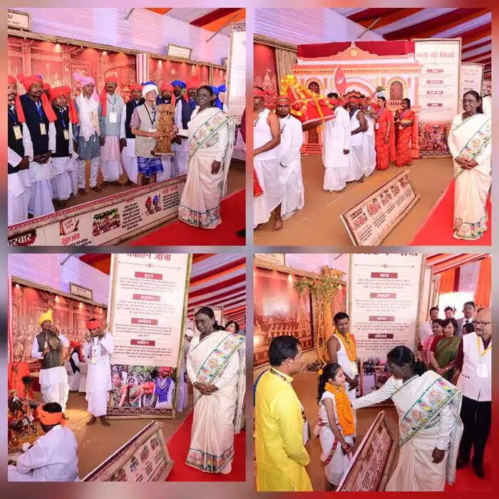 राष्ट्रपति ने बस्तर दशहरा प्रदर्शनी का किया अवलोकन, कहा-यह समृद्ध जनजातीय सांस्कृतिक विरासत की परंपराएं हैं