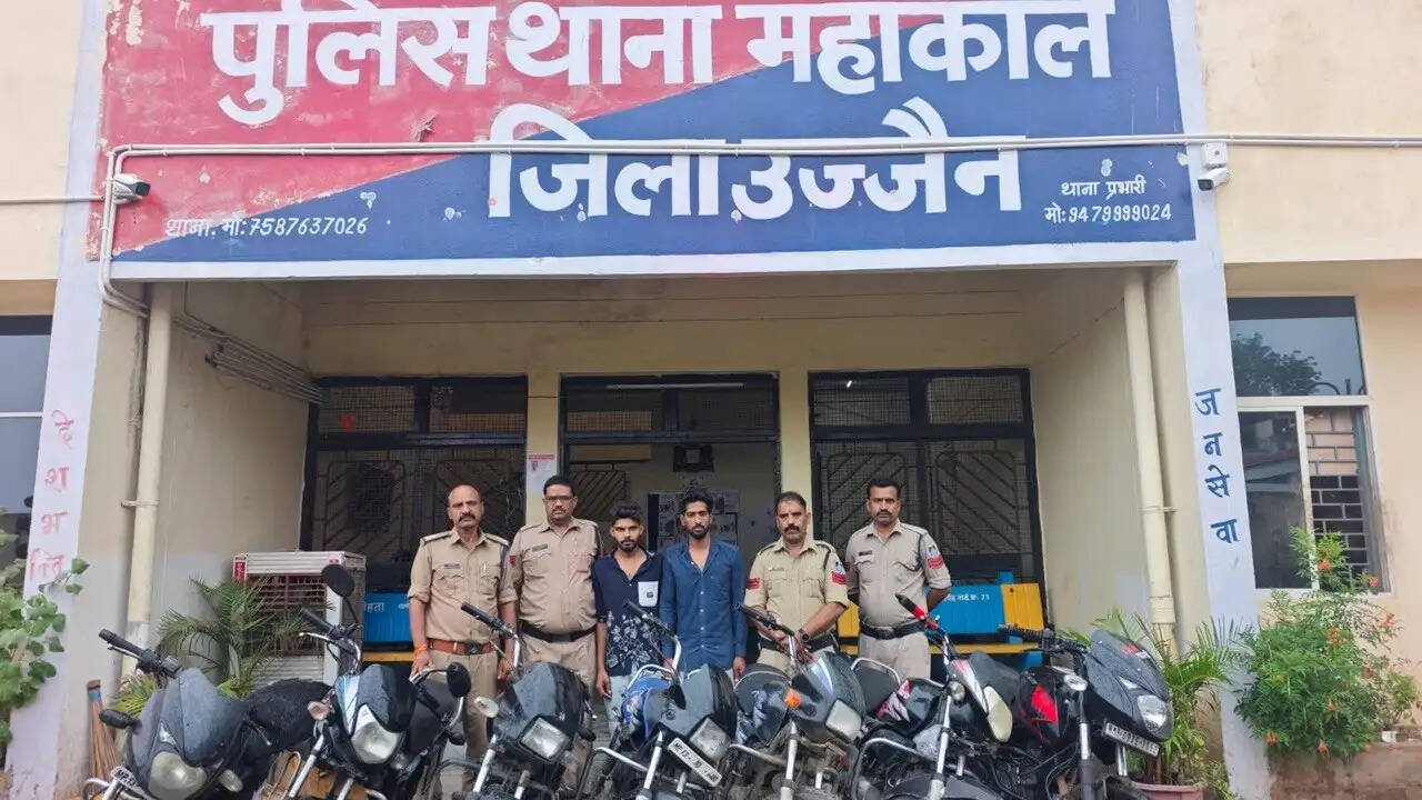 उज्जैन में वाहन चोर पकड़ाए, 7 मोटर साइकिलें जब्त