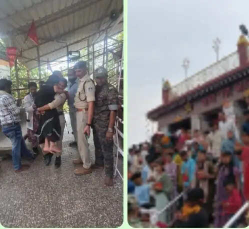मैहरः मां शारदा शक्तिपीठ में दर्शन हेतु देश के कोने कोने से पहुंच रहे श्रद्धालु