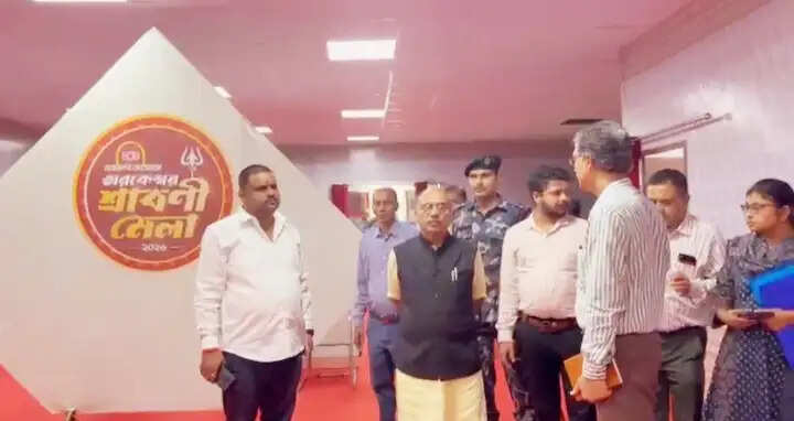 भारी बारिश के बीच श्रावणी मेला-2026 की तैयारियों का मंत्री डॉ. अजय कुमार पोद्दार ने लिया जायजा