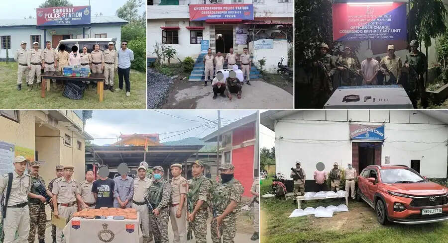 मणिपुर में अलग-अलग इलाकों से भारी मात्रा में मादक पदार्थ जब्त, आठ लोग गिरफ्तार