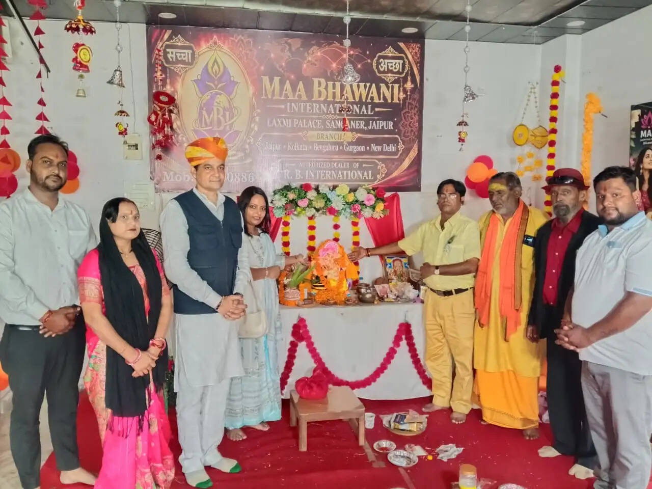 श्री गणपति महाराज की भव्य विसर्जन यात्रा जयपुर से मुंबई रवाना