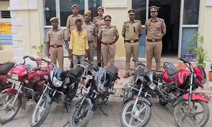 चोरी की छह बाइक बरामद, एक आरोपित गिरफ्तार