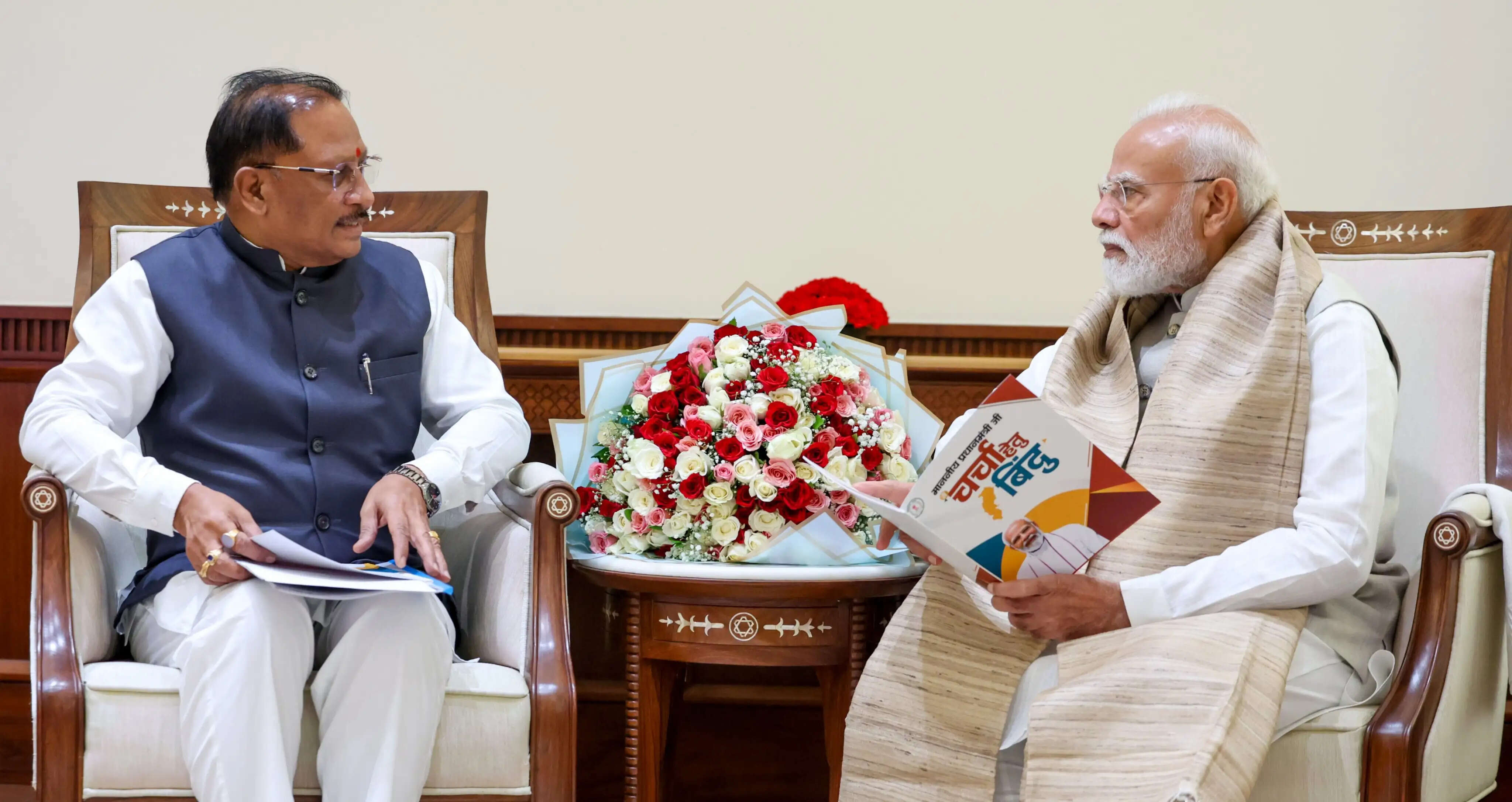 बस्तर के समग्र विकास का रोडमैप लेकर प्रधानमंत्री से मिले साय, यूरिया संयंत्र और आयुर्वेद संस्थान के लिए मांगा सहयोग