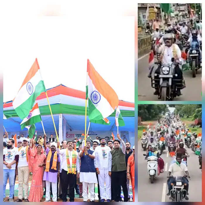नारायणपुर से निकली बस्तर तिरंगा यात्रा पहुंची हलामी मुंजमेटा, बलिदानियाें को दी श्रद्धांजलि