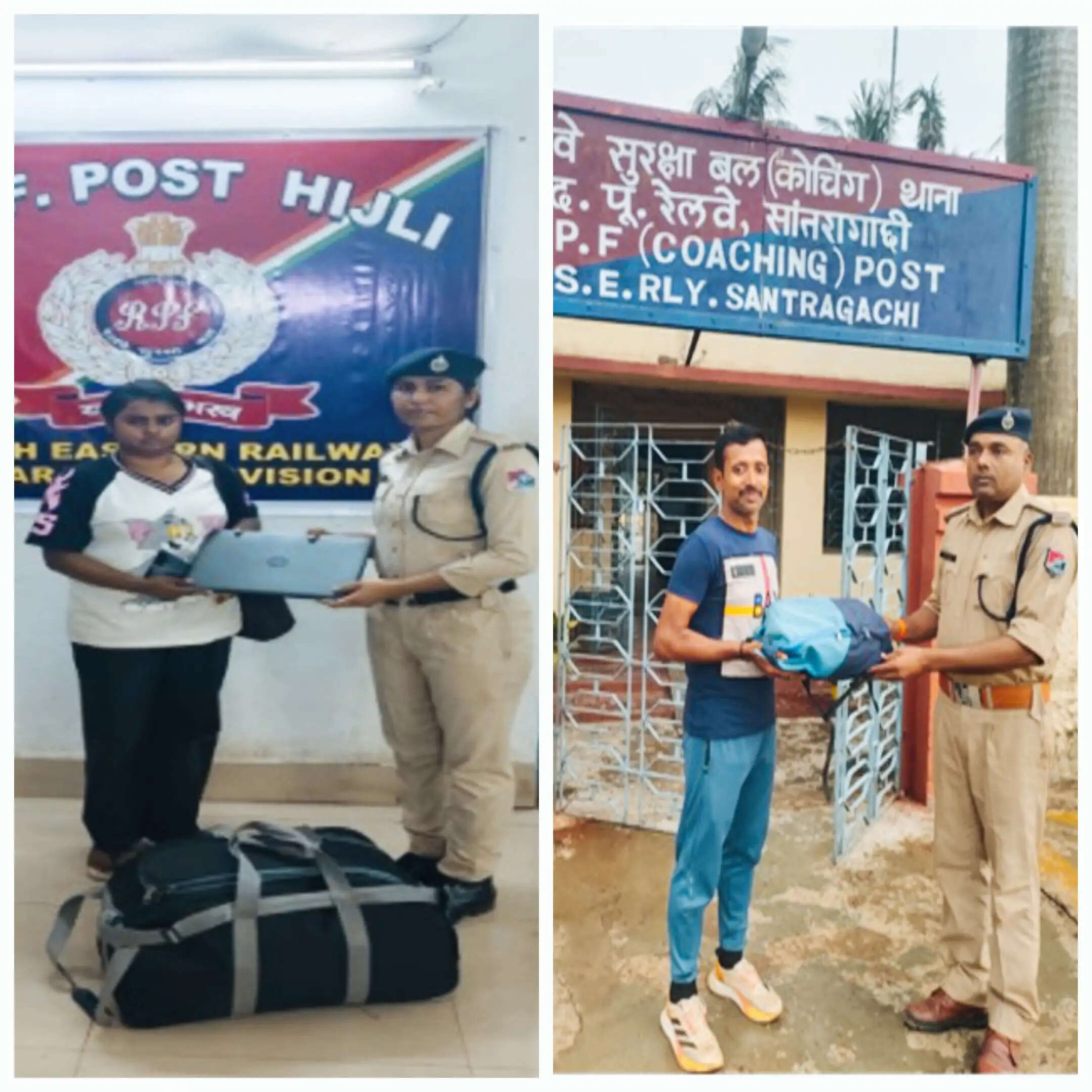 आरपीएफ की मदद से यात्रियों को मिला खोया सामान