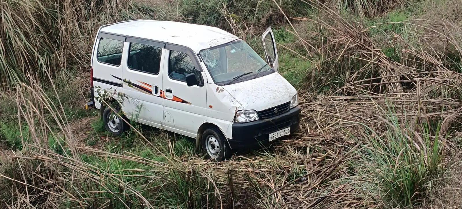 जींद : पौली के पास अनियंत्रित होकर ड्रेन में पलटी इको गाड़ी, महिला की मौत