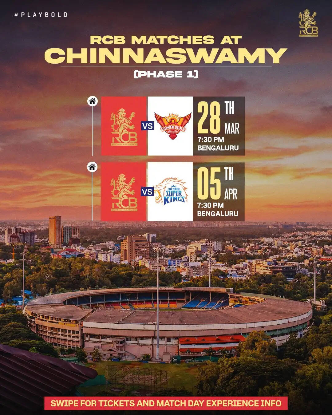 बेंगलुरु में आईपीएल मैच: सुरक्षा के लिए एआई तकनीक, टिकट की बिक्री शुरू