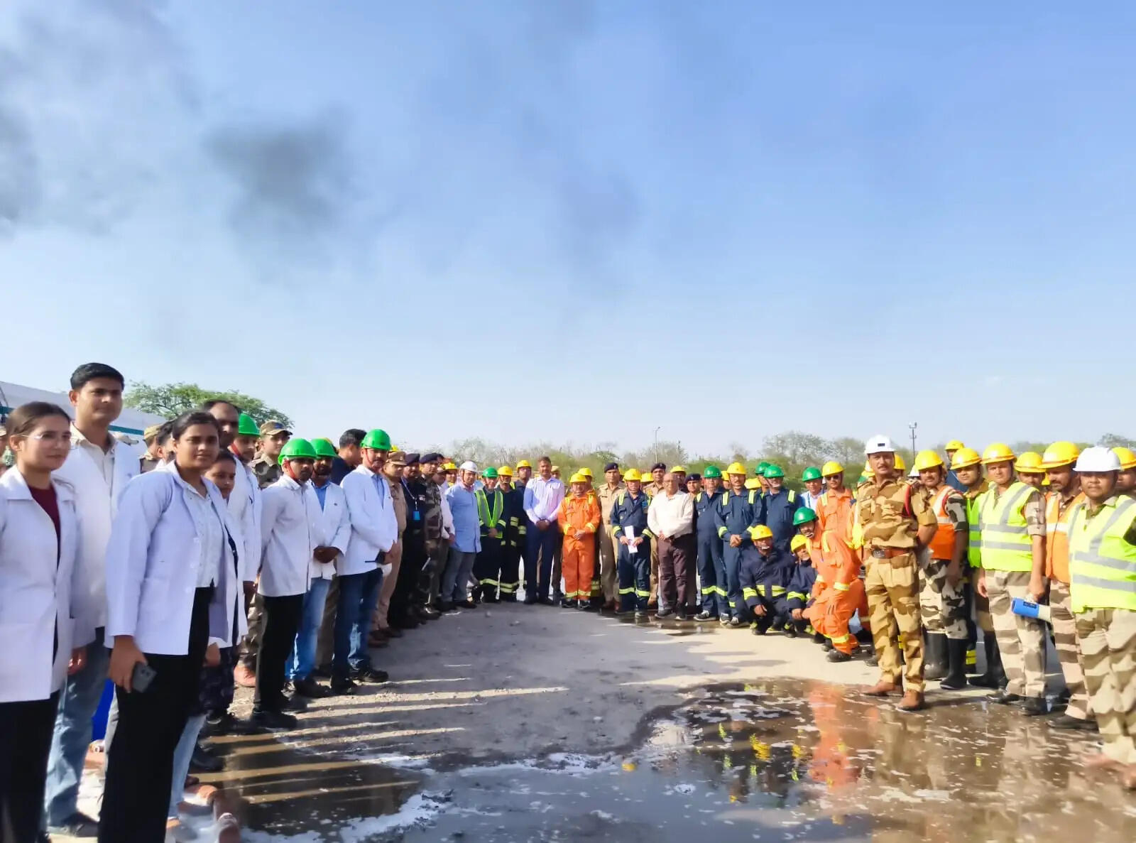 एमएफओ टैंकर हादसे पर गेल पाता में मॉक ड्रिल, आपदा से निपटने की तैयारियां परखी गईं