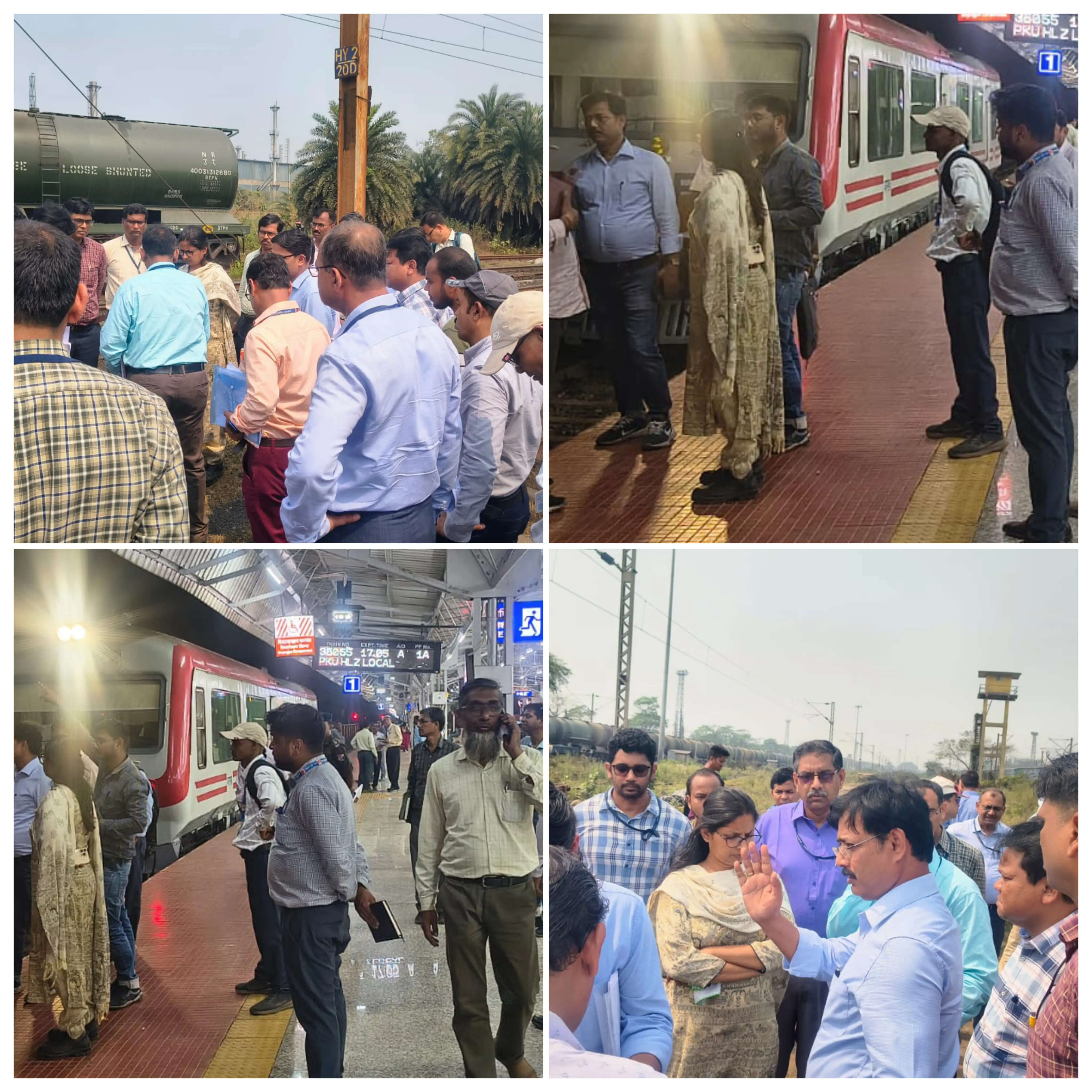 खड़गपुर एडीआरएम ने हल्दिया अमृत स्टेशन और रेलवे प्रतिष्ठानों का निरीक्षण किया