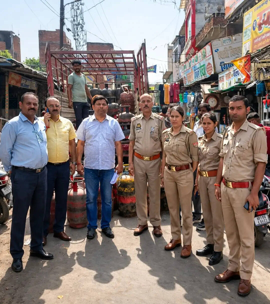 चार ठिकानों पर छापेमारी, अवैध गैस कारोबार का नेटवर्क बेनकाब