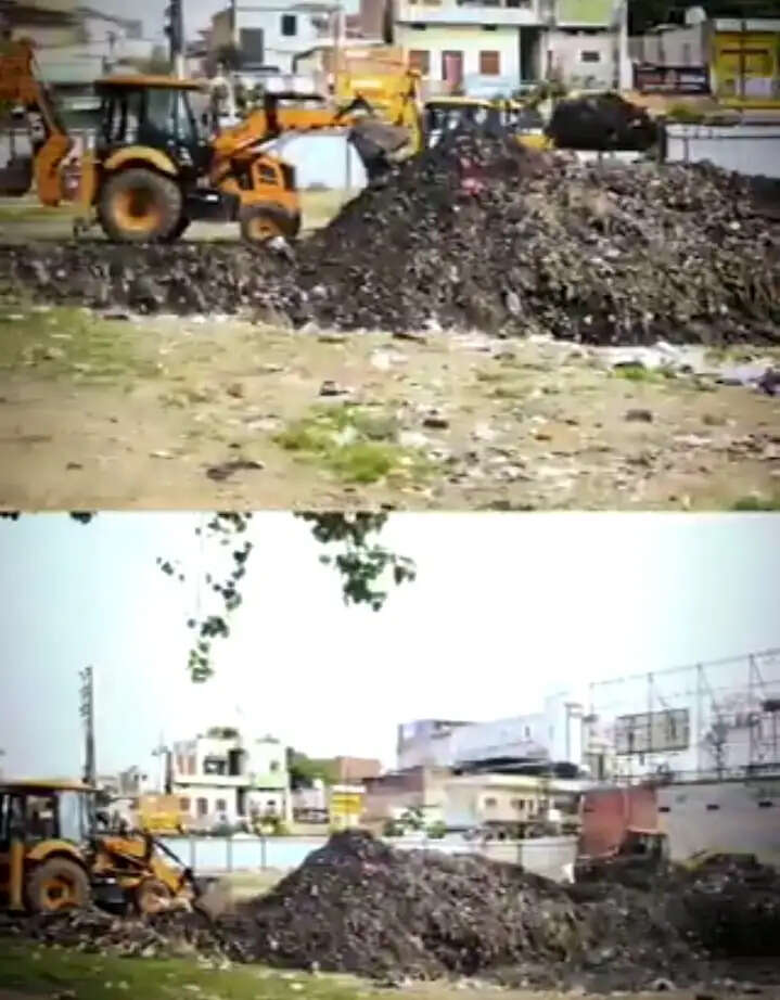 वाराणसी नगर निगम ने लगभग एक बीघा सरकारी पोखरी की भूमि को कराया कब्जा मुक्त
