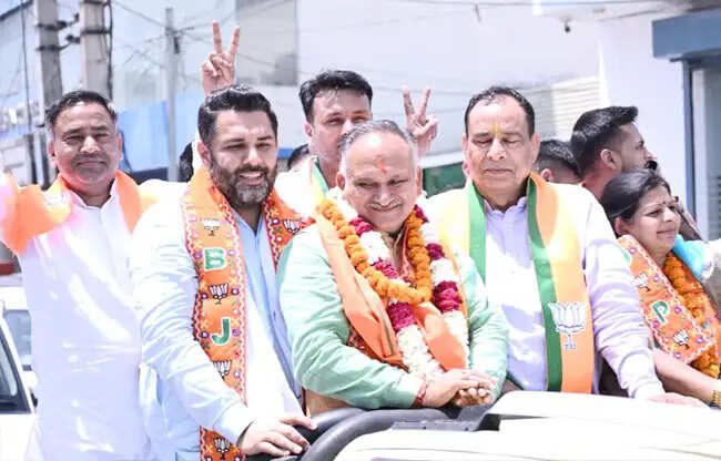 सोनीपत: भाजपा की जीत का जश्न जुलूस निकाला चारों ओर कमल ही कमल