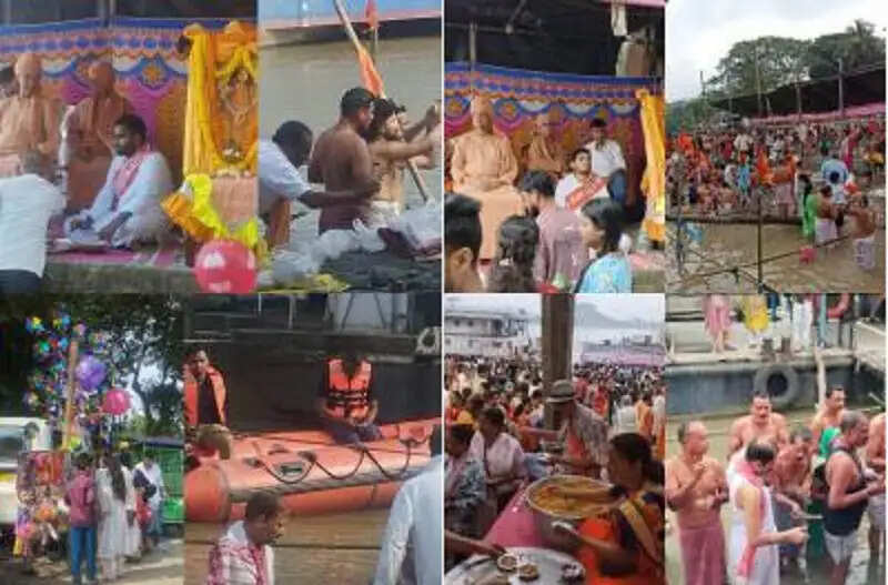 देबी पक्ष की शुरुआत, महालया पर पांडु घाट पर तर्पण के लिए उमड़ी पुण्यार्थियों की भीड़