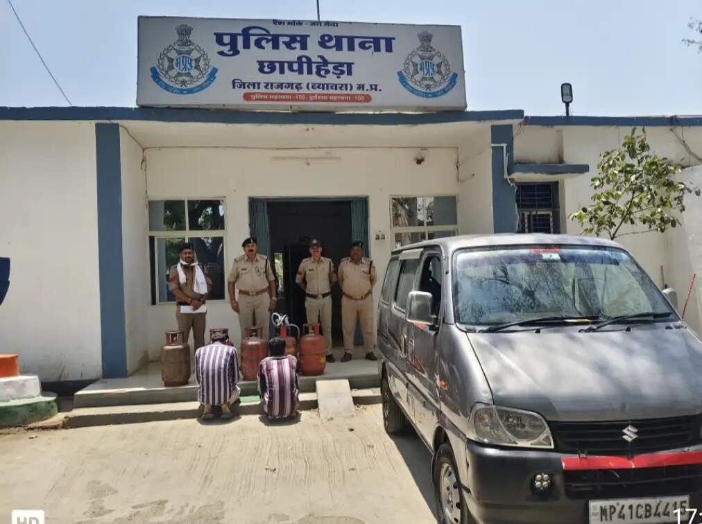 राजगढ़: घरेलू गैस से वाहनों में अवैध भराई करने वाले दो आरोपी गिरफ्तार