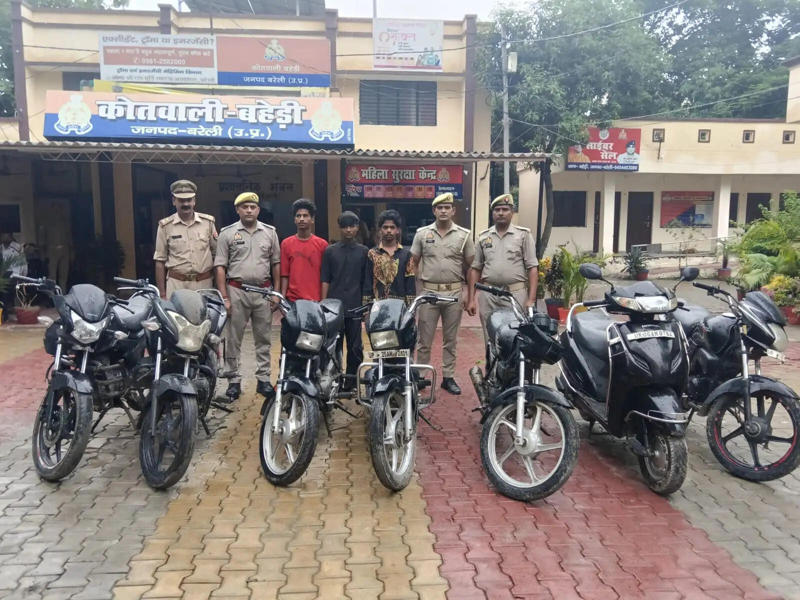 बरेली पुलिस ने पकड़ा अंतरराज्यीय वाहन चोर गिरोह के तीन अपराधी