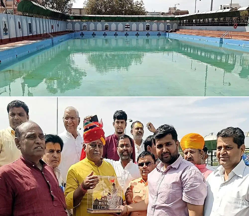 पांच साल बाद फिर शुरू हुआ अंतरराष्ट्रीय मानकों के अनुरूप बना राजीव गांधी तरणताल