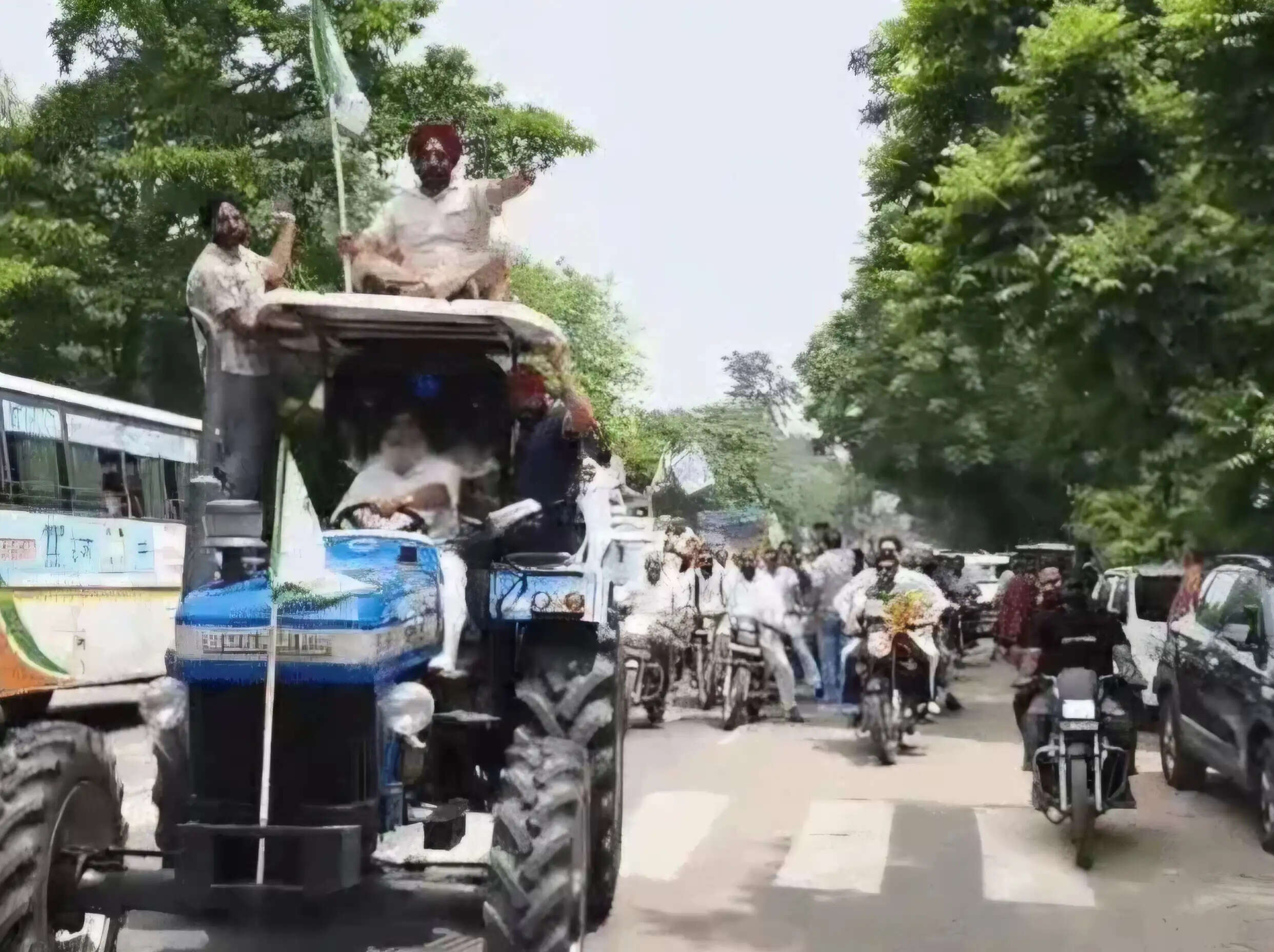 यमुनानगर:भारतीय किसान यूनियन ने ट्रेड डील के विरोध किया प्रदर्शन