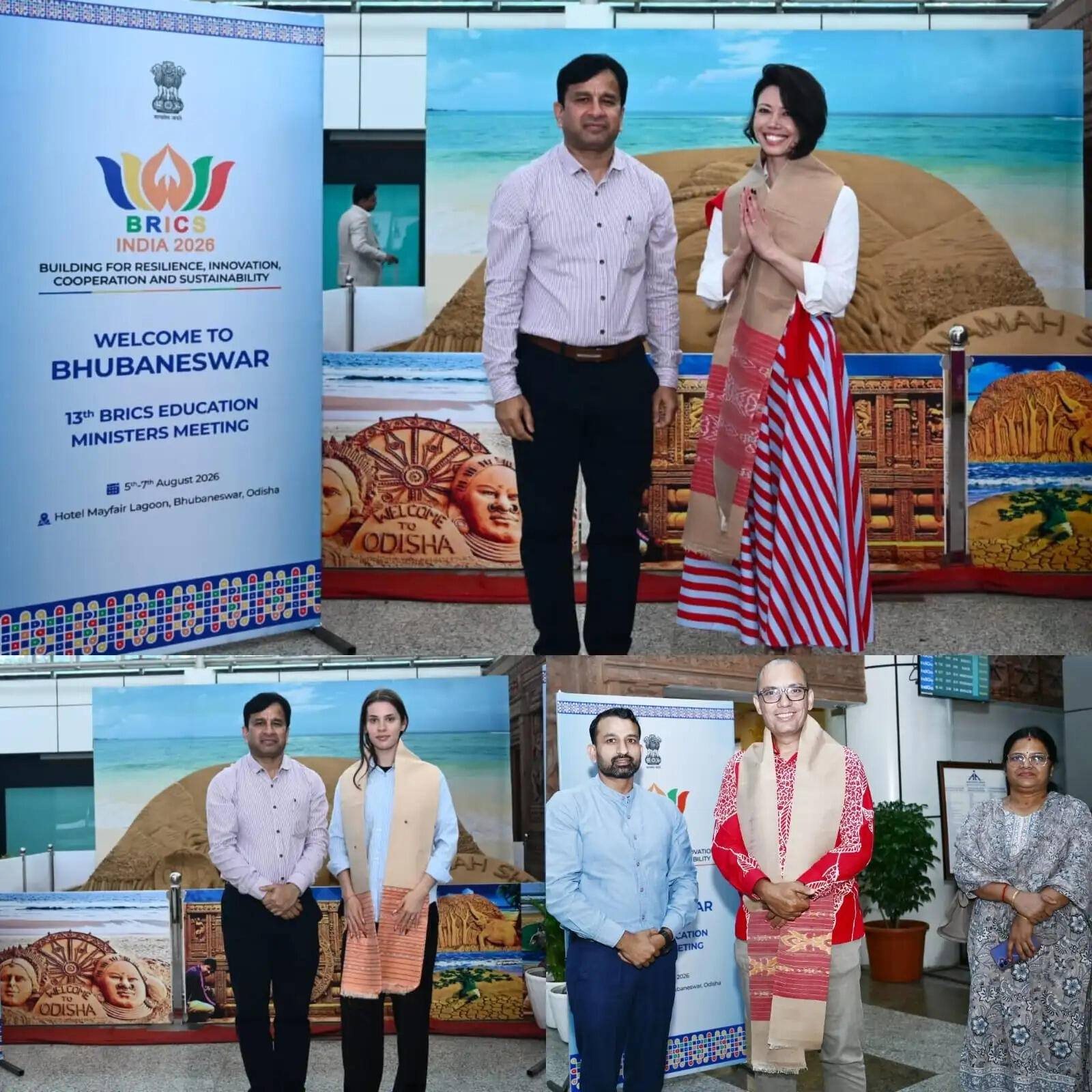 भुवनेश्वर में ब्रिक्स शिक्षा मंत्रियों की 13वीं बैठक के लिए अंतरराष्ट्रीय प्रतिनिधि पहुंचे